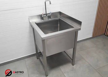 Basen, zlew gastronomiczny narożny 65x70x85 cm – bateria gratis