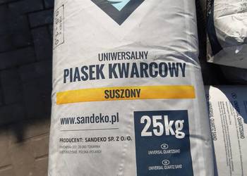 Piasek kwarcowy suszony w workach po 25kg frakcji 0,1 do 0,5 i 0,5 do 1,0