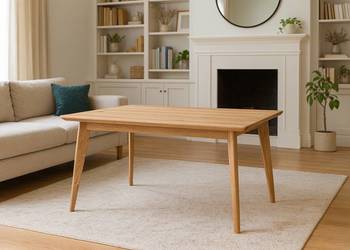 Stół Dębowy, LOFT, 100% Lite Drewno DĄB, Rozkładany.