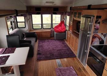 Amerykańska przyczepa kempingowa 5th wheel, 3 wysuwy, 40 m2, zarej. PL