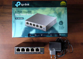TP-Link TL-SG105E. Switch 5 portów, praktycznie nieużywany