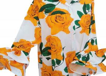 KOSZULA damska asymetryczna z falbaną - biust 130 cm