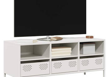 Szafka RTV biała 1015x39x435 cm stal walcowana na zimno WM-851327
