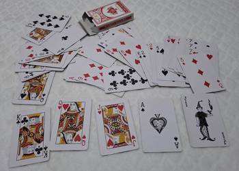 Karty do gry, czerwone, 54szt. No. 555 (Kolekcje, hobby)
