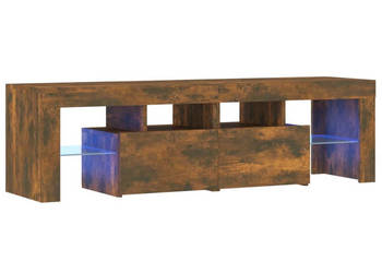 Szafka TV z oświetleniem LED opalany dąb 140x365x40 cm WM-822641