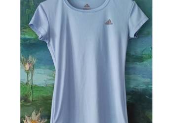 koszulka top t-shirt adidas baby blue sportowa przewiewna lekka