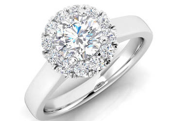 Pierścionek z brylantami 1,05 ct białe złoto pr. 585 (14K)