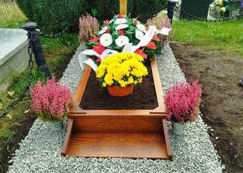 Obudowa grobu Cmentarz Pełczyńska, Pęgowska, Wrocław, obramowanie, rama