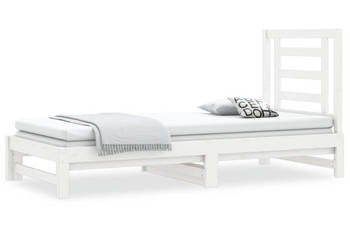 Łóżko rozsuwane białe 2x(90x200) cm lite drewno sosnowe WM-3108603