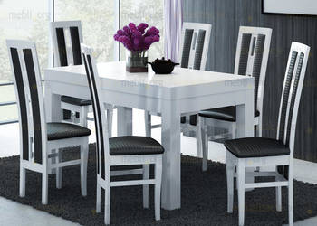 Stół Dębowy VERONA + 6 krzeseł Lite Drewno PAKO