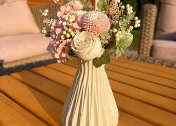 Wazon dekoracyjny szary handmade – nowoczesny do salonu