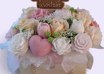 Flower box mydlany urodzinowy