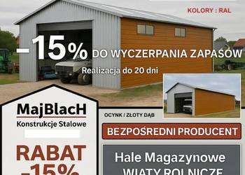 A65- Garaż Blaszany | Konstrukcja Stalowa | Montaż + Dostawa – Maj-Blach