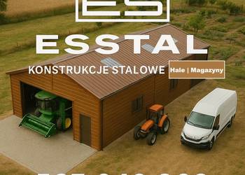 HALA JASNY BRĄZ  - Garaż Blaszany RAL - Konstrukcja STALOWA  - ESSTAL-