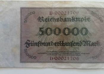 Banknot 500000 marek 1923 r. Banknot 500000 marek 1923 r.