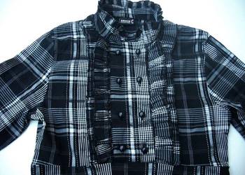 Elegancka Koszula Stójka Falbanka 34 36 Kratka Elegancka Koszula Stójka Falbanka 34 36 Kratka