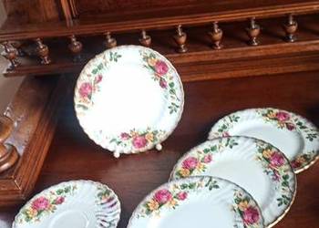 Talerzyki deserowe. 4 szt. Syg. English Rose. Ironstone. Washington