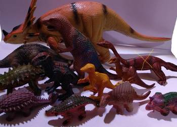 Zestaw 5 - figurki dinozaury dinozaur nowe 1993 duży średnie małe wysyłka