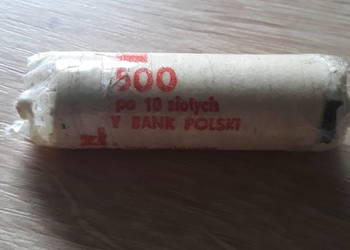 10 zł 1989 r mennicza z rolki bankowej-mosiądz