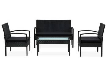 vidaXL 4-cz. zestaw wypoczynkowy do ogrodu, poduszki(SKU:45788)