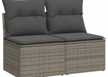 4-cz. sofa ogrodowa z poduszkami szary rattan PE i akacja WM-3325236