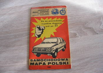 Polonez Borewicz mapa samochodowa 1981r klasyk PRL