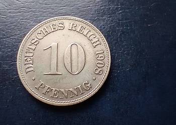 Stare monety 10 fenig 1908 D Niemcy