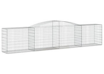 Łukowaty kosz gabionowy 400x50x80/100 cm galwanizowane żelazo WM-153534