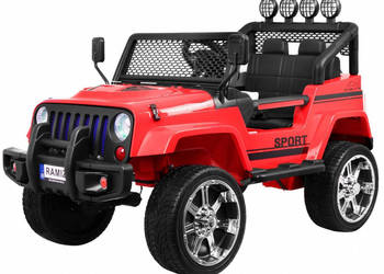 Pojazd Terenowy New Raptor Drifter 4x4 Czerwony 12V 10Ah MP3 EVA Pilot LED