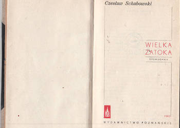 (01922) WIELKA ZATOKA (OPOWIADANIA) – CZESŁAW SCHABOWSKI