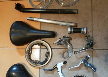 Części rowerowe (truvativ, shimano, tekro, siodełka)