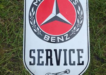 Mercedes service  szyld emaliowany duży 60x35 cm