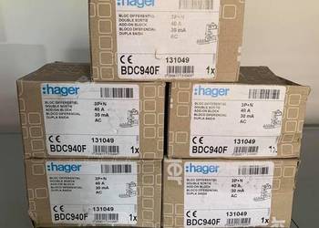 Bloc différentiel double sortie Hager - 3P+N - 40A - 30mA - Type AC BDC940F