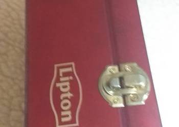 Skrzynka drewniana na herbatę Lipton