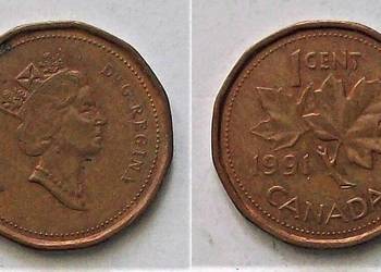 Kanada 1 cent rok 1991