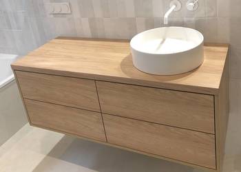 Szafka pod umywalkę - prowadnice BLUM + system TIP-ON