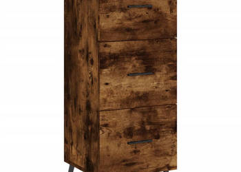 Szafka przydymiony dąb 345x34x90 cm materiał drewnopochodny WM-828625