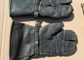 Rękawice lotnicze motocyklowe vintage retro skórzane stare