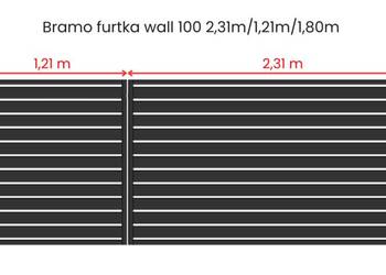 Bramo-Furtka wall 100 2,31m/1,21m/1,80m Antracyt
