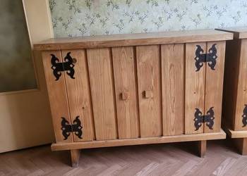Komody góralskie lite drewno 2 sztuki cepelia prl PILNE