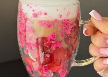 Szklanka termiczna z kwiatami w środku, 300 ml 1szt MIX KOLORÓW