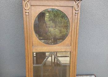 Szafka witrynka ze skrzyni starego zegara szkło witrażowe 1932r F056