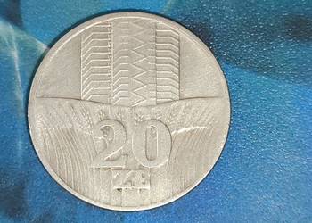 Monety PRL - 20 zł 1976 wieżowiec i kłosy