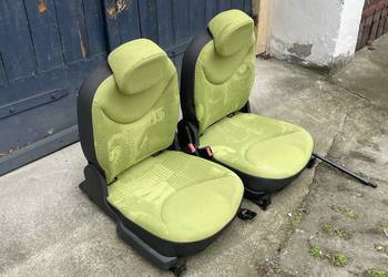 Fotele tylnego rzędu Citroen C2 tył zielone