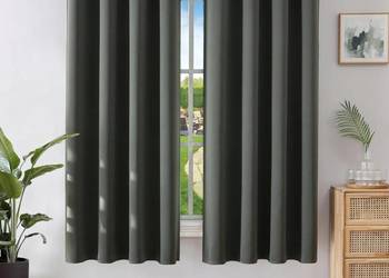 Zestaw 2 zasłon zaciemniających termicznych Joydeco 132×158 cm szare