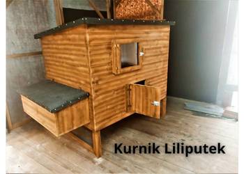 LILIPUTEK Kurnik domek dla kur domek dla ptaków Mini mały kurnik drewniany