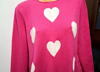 42 Swetr bluzka  różowa serca