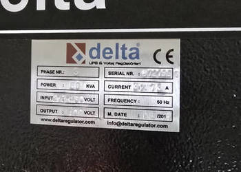 Stabilizator napięcia Delta 60kVA