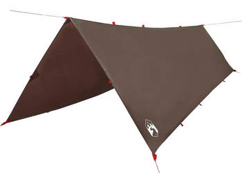 Płachta biwakowa brązowa 506x306 cm wodoszczelna WM-4009601
