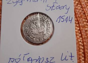 moneta srebrna Zygmunta I Starego z 1514r